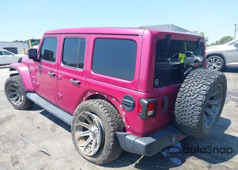 2021 Jeep Wrangler Unlimited Sahara 4X4 из США, поврежденный, VIN 1C4HJXEN4MW852853